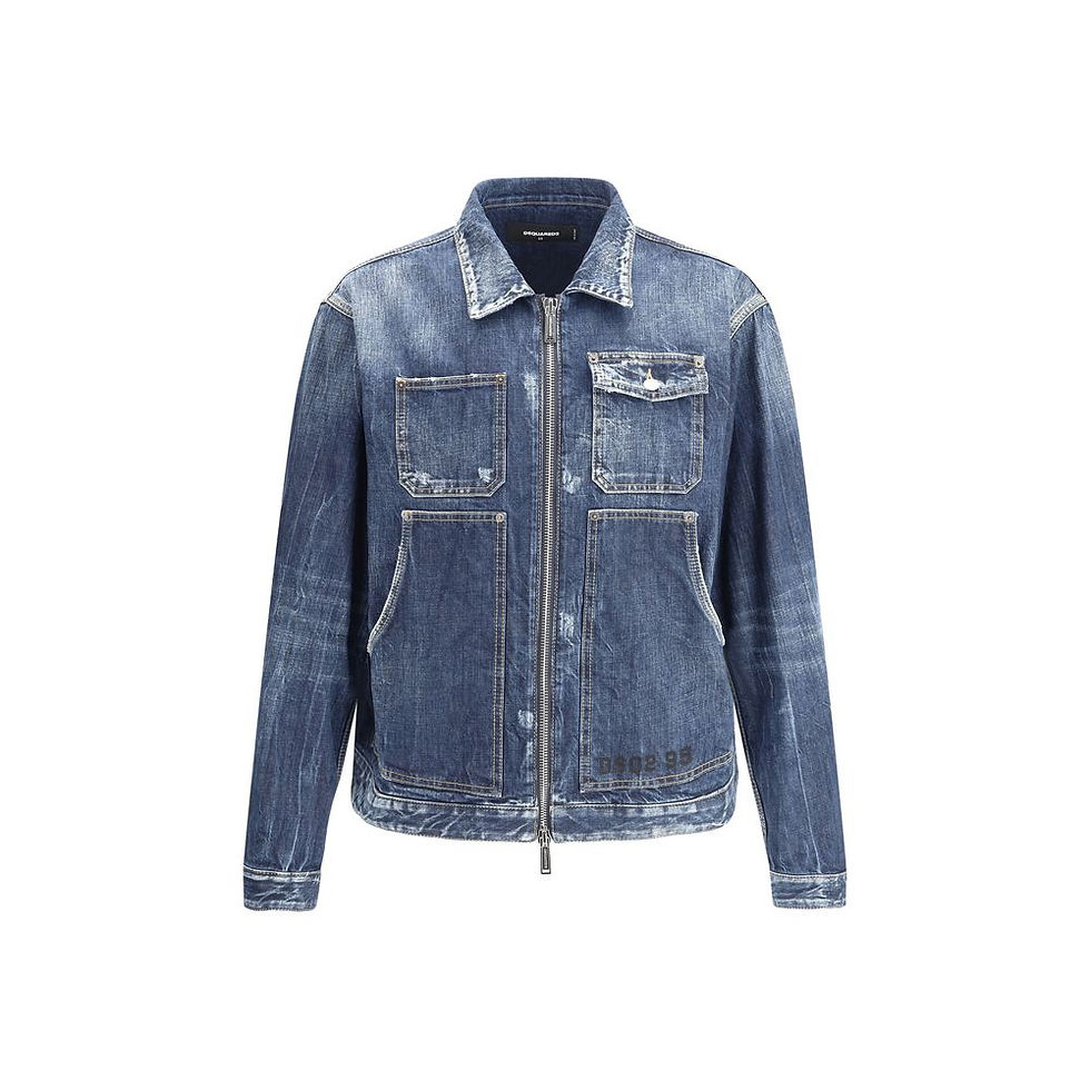 Dsquared² Blue Cotton Denim Jacket