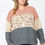 Thumbnail: Color Block And Leopard Pattern Mixed Pullover Sweater