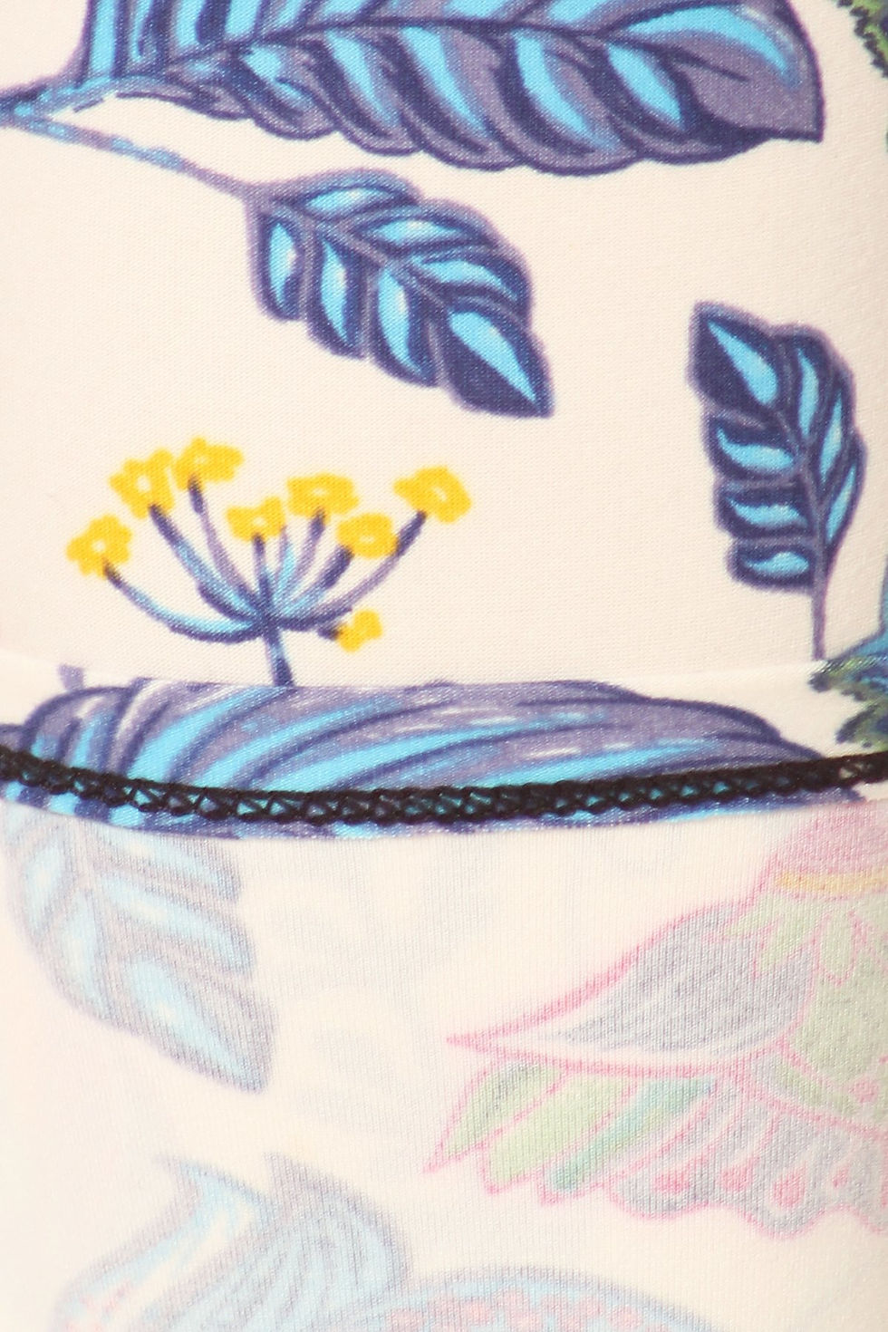 Thumbnail: Floral Printed Lined Knit Legging With Elastic Waistband