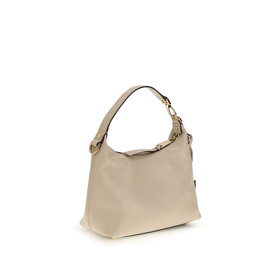 Thumbnail: Versace Beige Calf Leather Bos Taurus Handbag