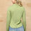 Thumbnail: Solid And Cozy Soft Knit Mock Neck Top With Side Ruched Detail