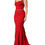 Thumbnail: Dolce & Gabbana Red Crystals Sheath Mermaid Long Gown Dress
