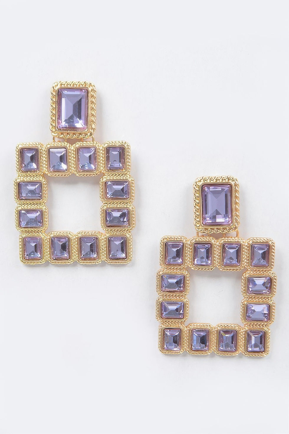 Thumbnail: Multi Square Gemstone Earrings