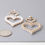 Thumbnail: Twin Pearl Jewel Heart Drop Earrings