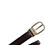 Thumbnail: Dolce & Gabbana Black Burgundy Calfskin Metal Logo Buckle Belt