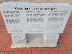 Crawford County Sheriff Memorial Center Piece Back