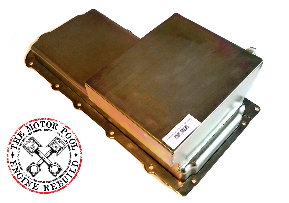 Thumbnail: LS Steel Oil Pan- Zinc, 7 Quart, 90 Degree Fitting