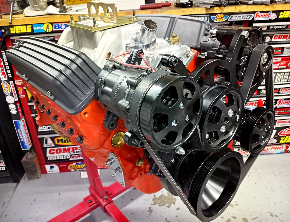SBC 350 Moderate Performance with Black Serpentine Kit