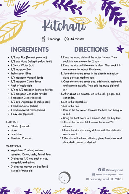 A warming Ayurvedic Kitchari recipe