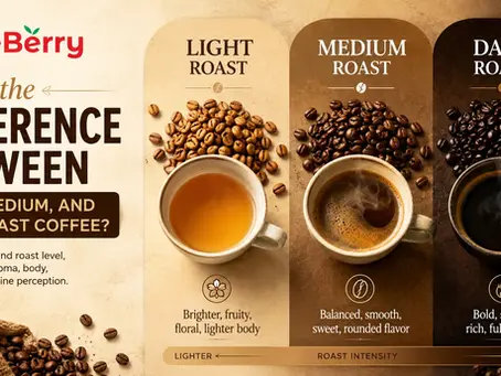Difference Between Light, Medium, and Dark Roast Coffee