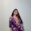Thumbnail: PURPLE FLORAL KIMONO - SHORT
