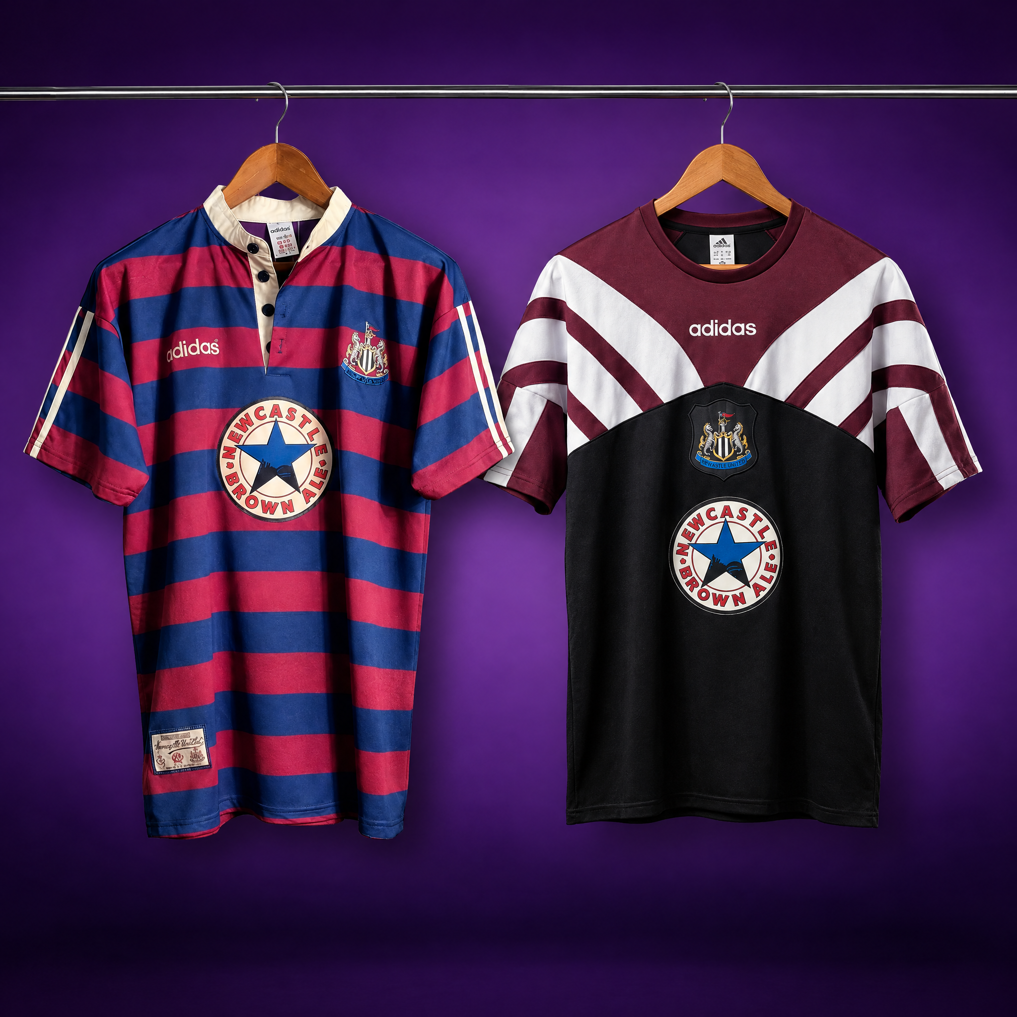 Newcastle Pair: 1995/97 + 1995/96 (2 shirts)