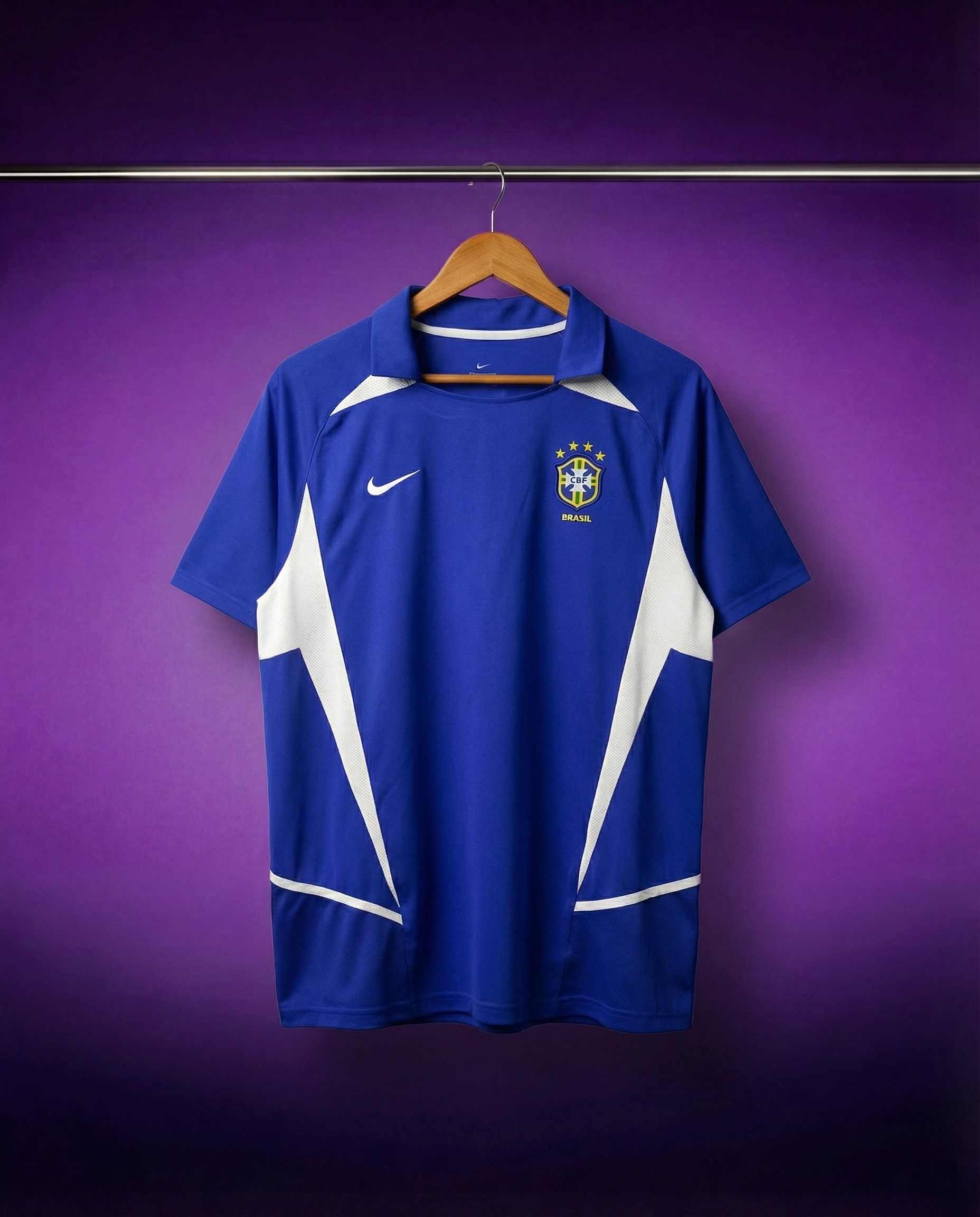 Brazil 2002 Away Jersey (Blue)