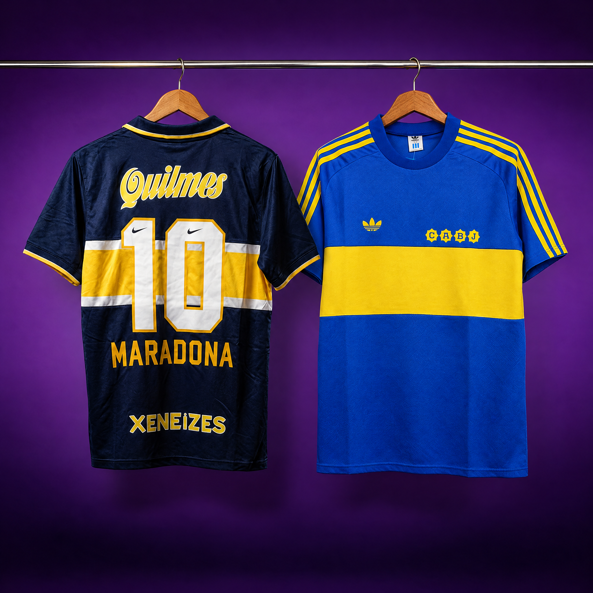 Maradona Boca Pair: 1996/97 Retro Jersey + 1981 Retro Jersey (2 shirts)