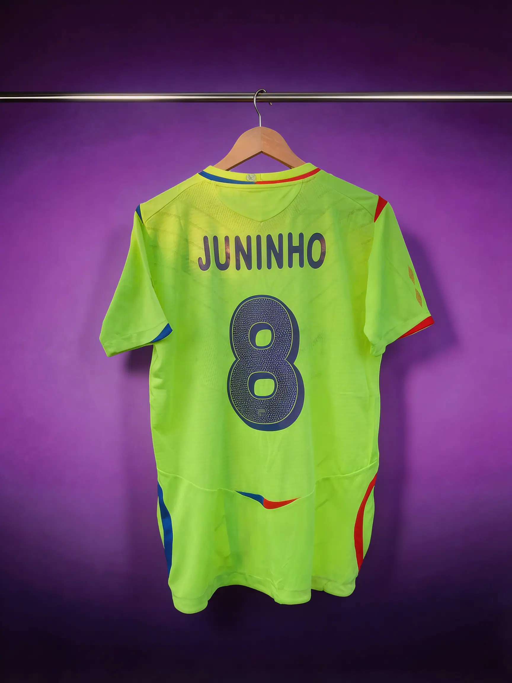 Juninho Pernambucano Lyon 2008 / 2009 Away Olympique Lyonnais Retro Jersey