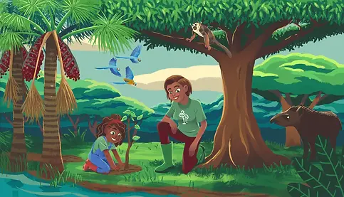 Escolas regenerativas plantio de árvores Amazônia.webp