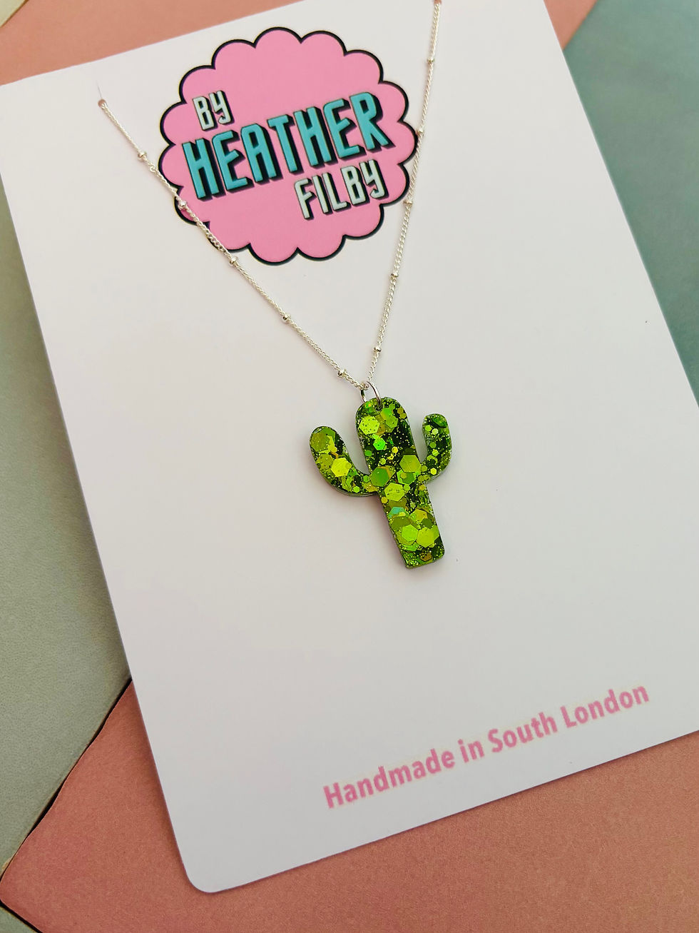 Thumbnail: 🌵 Cactus Glitter Charm Necklace