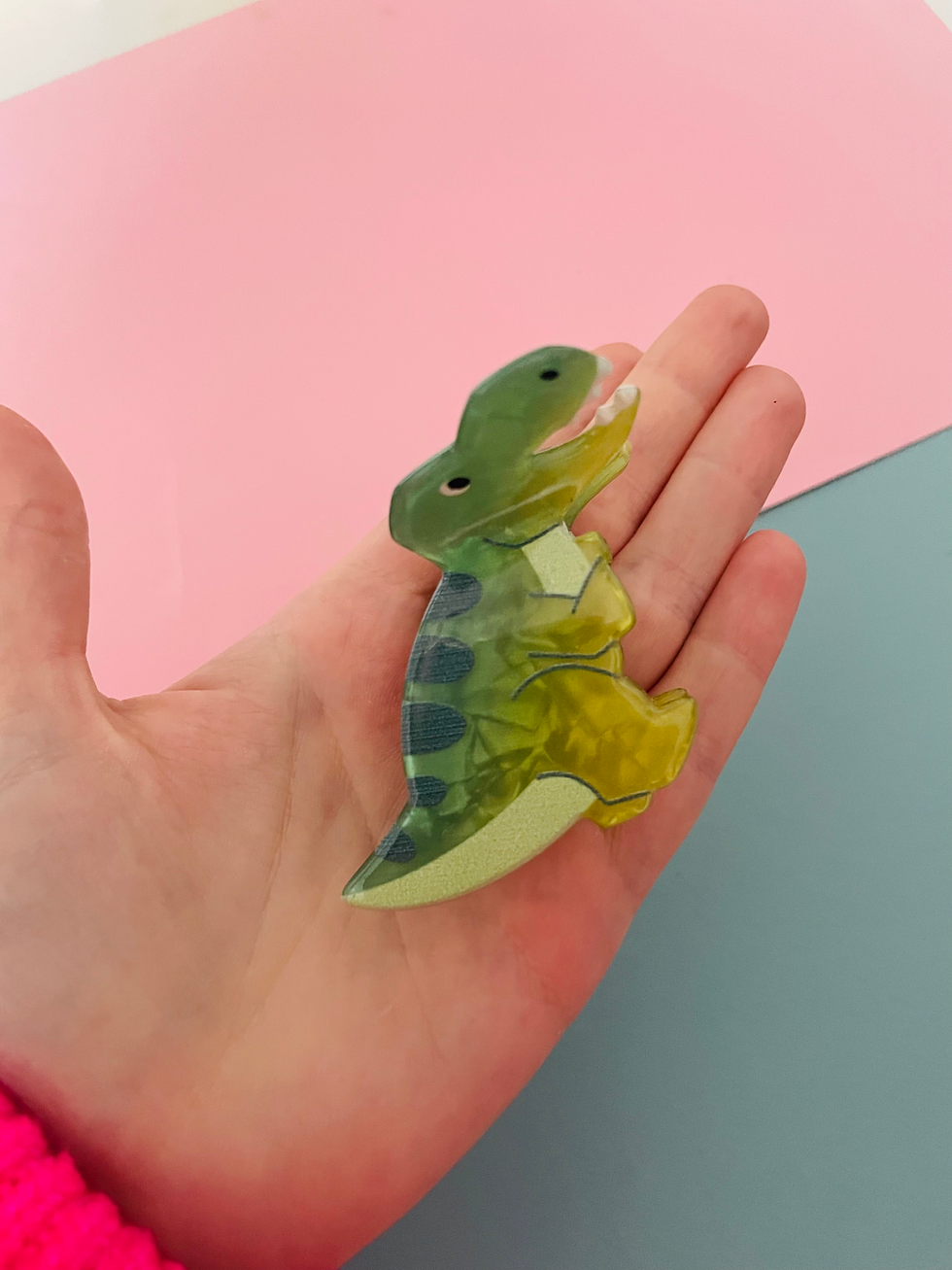 Thumbnail: Green T-Rex Dinosaur Hair Claw