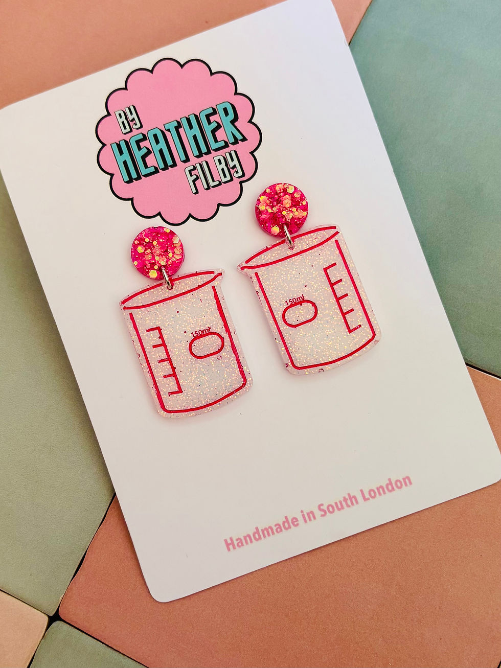 Thumbnail: 🧪 Test Tube Glitter Resin Earrings