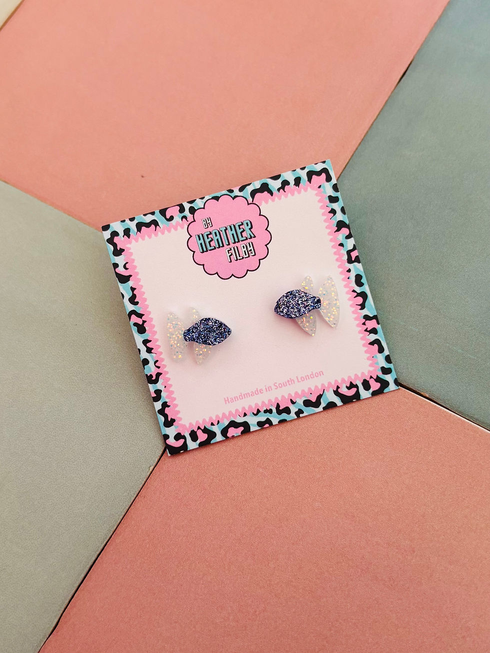 Thumbnail: 🐟 Guppy Fish Glitter Stud Earrings