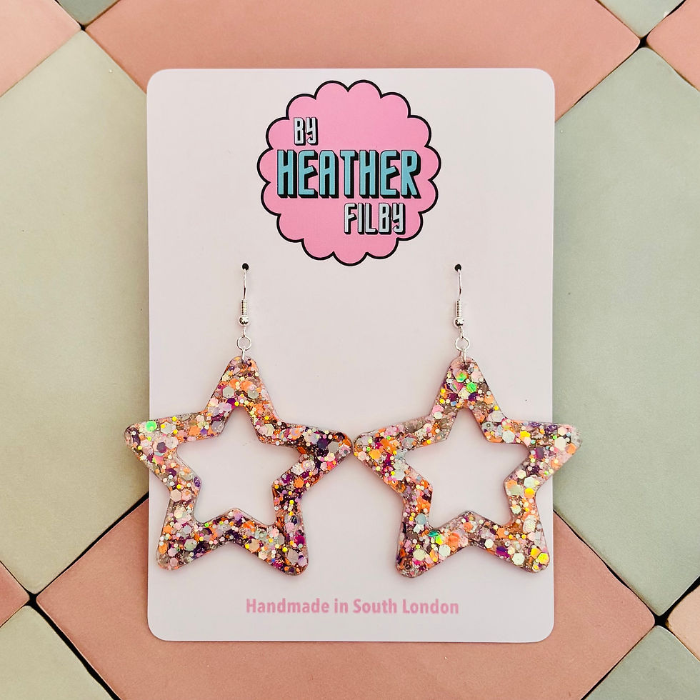 Thumbnail: ✨ Large Glitter Star Earrings