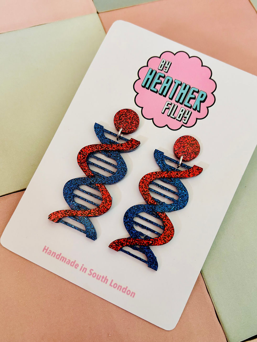 Thumbnail: 🧬 DNA Glitter Earrings