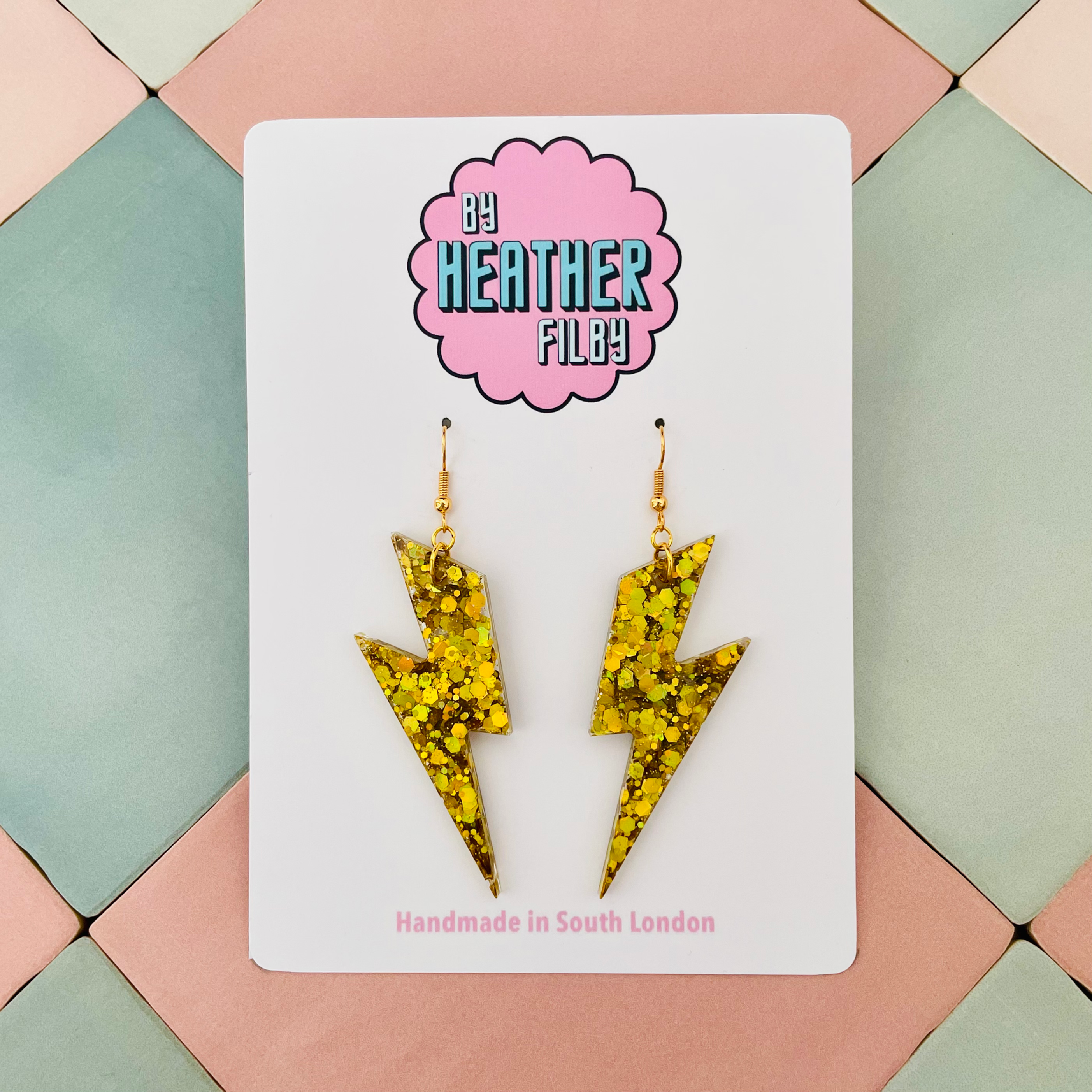 Large Gold Lightning Bolts