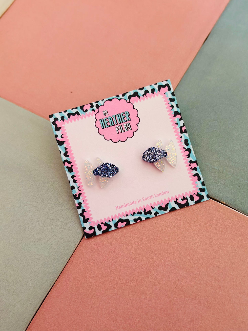 Thumbnail: 🐟 Guppy Fish Glitter Stud Earrings