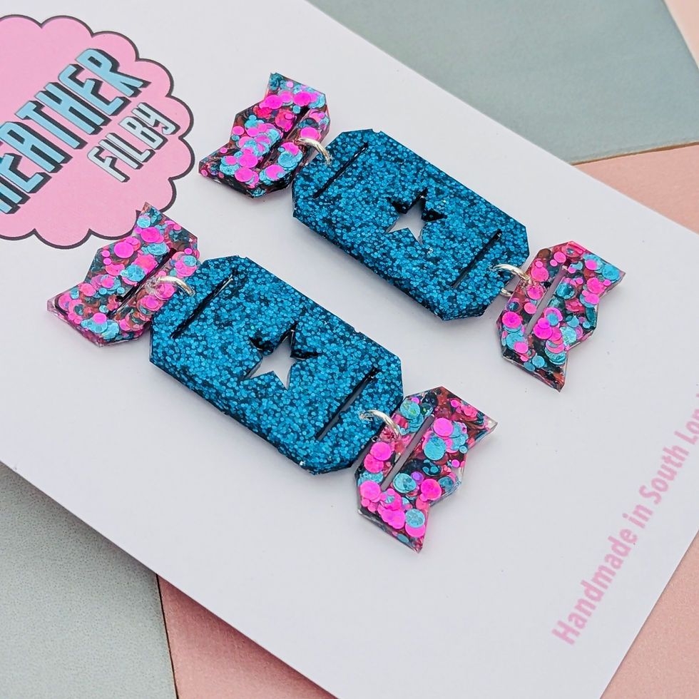 Thumbnail: Christmas Cracker Glitzy Glitter Earrings