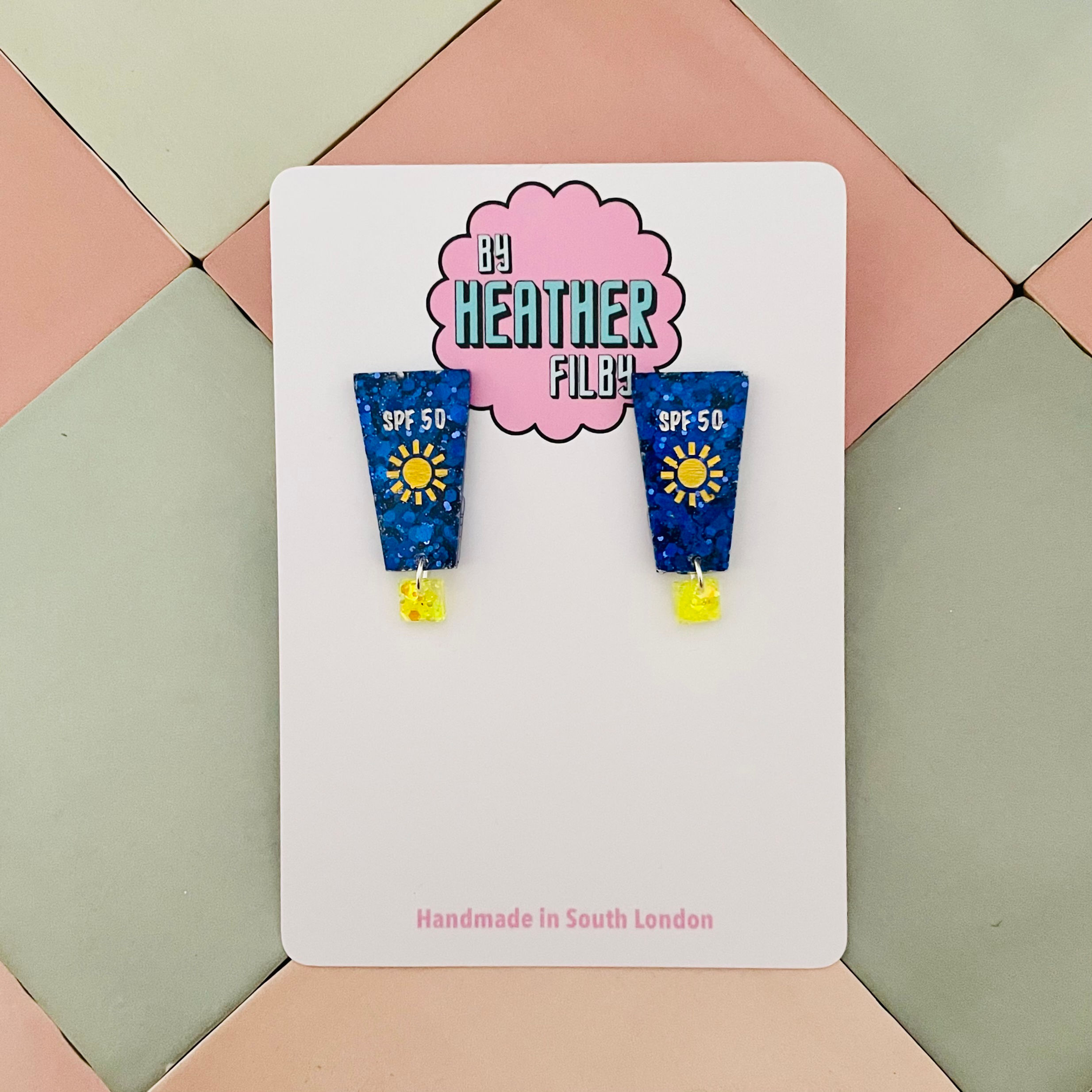 Sun Cream Resin Earrings