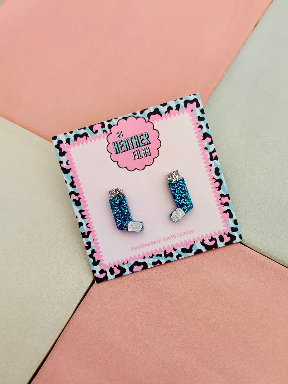 Thumbnail: 🫁 Asthma Inhaler Glitter Stud Earrings