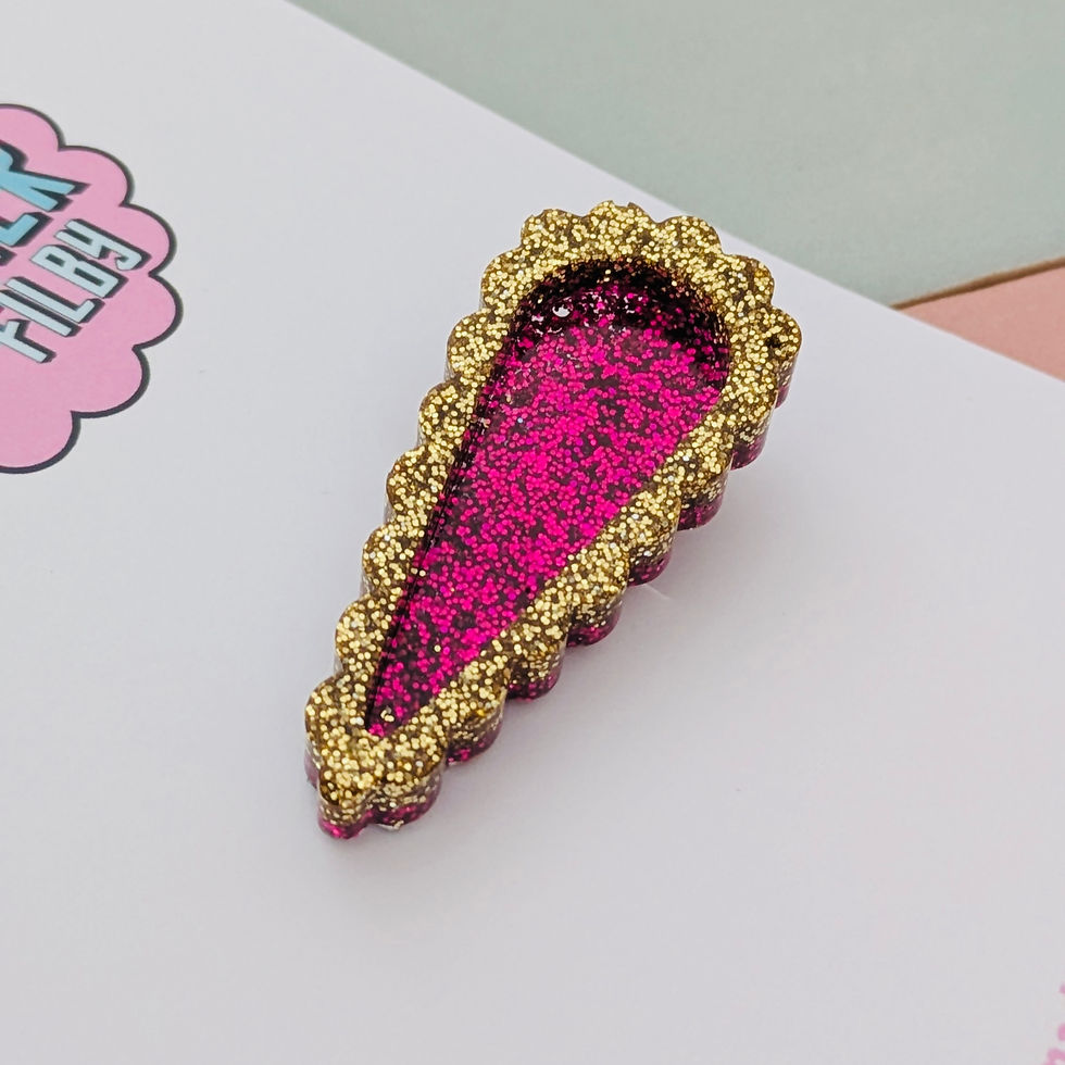 Thumbnail: Pink and Gold Bubble Hair Clip