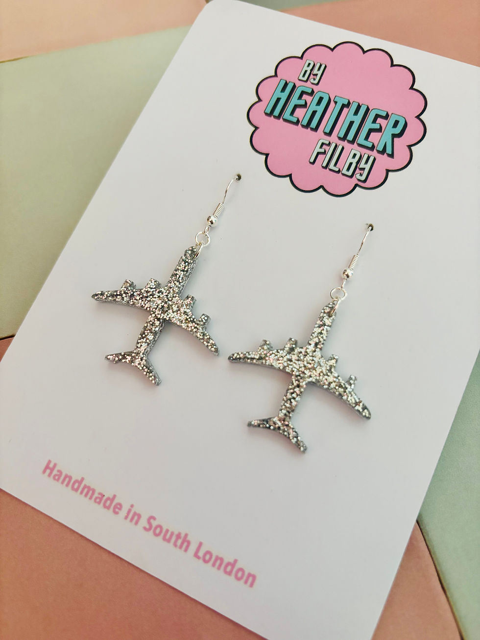 Thumbnail: ✈ Aeroplane Glitter Statement Earrings