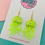 Thumbnail: Lime green glitter jellyfish earrings