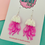 Thumbnail: White and pink glitter jellyfish earrings