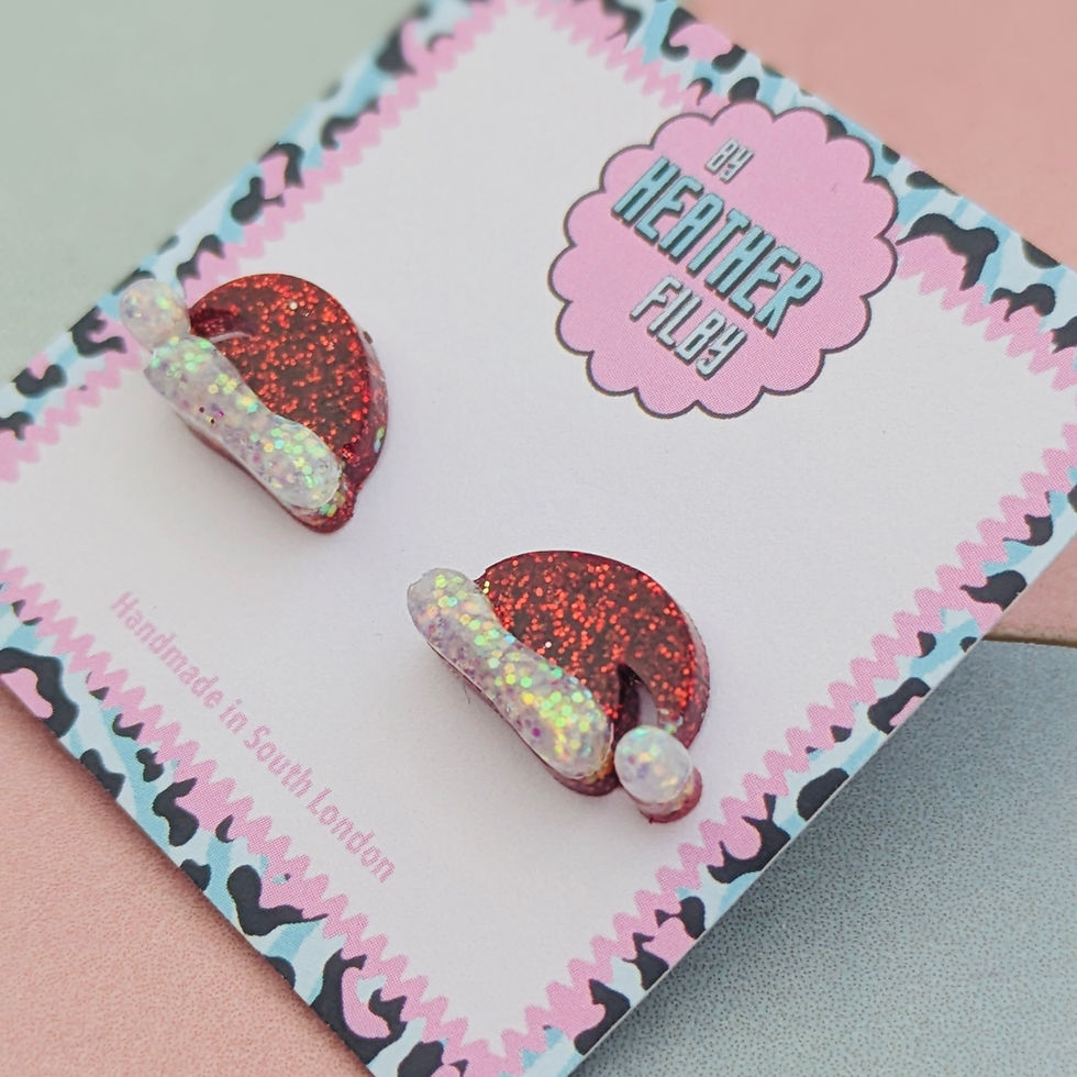Thumbnail: Santa Hat Christmas Studs