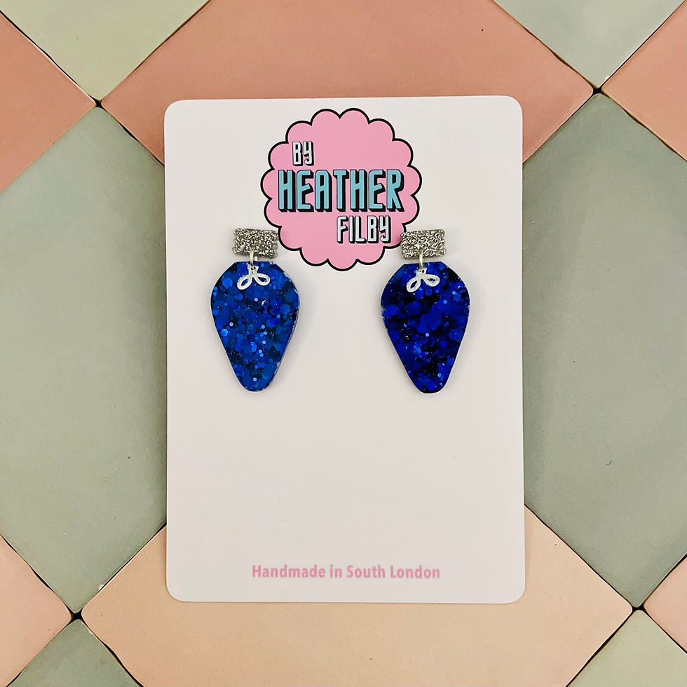 Thumbnail: Christmas Lights Glitter Christmas Earrings