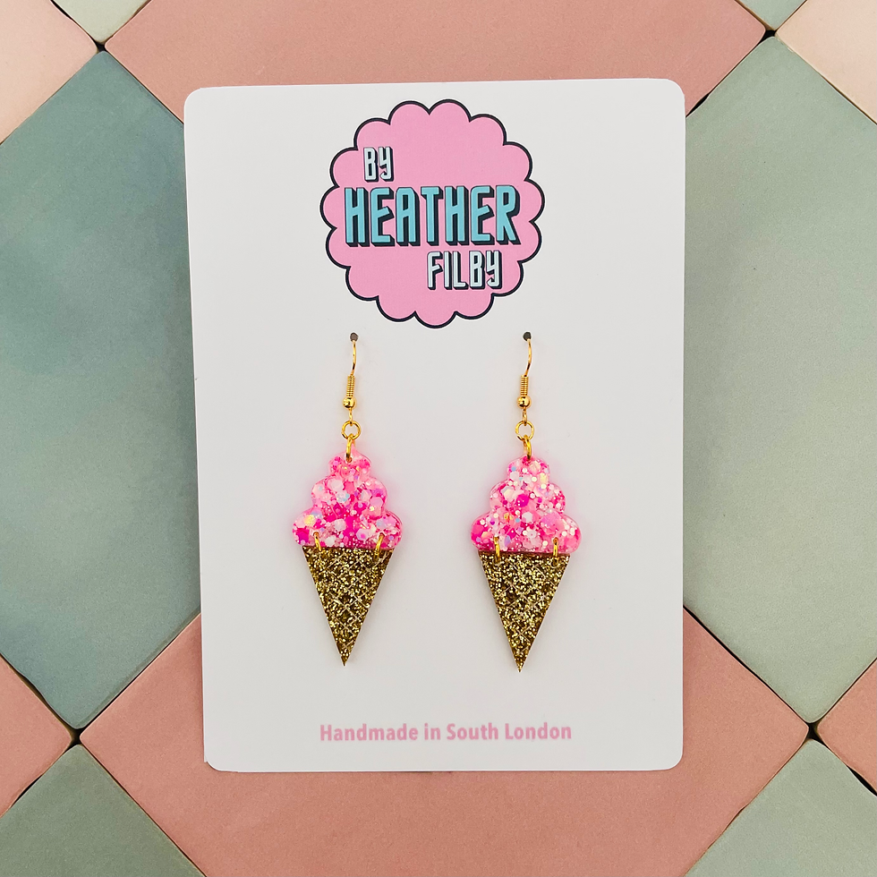 Ice Cream Resin Earrings