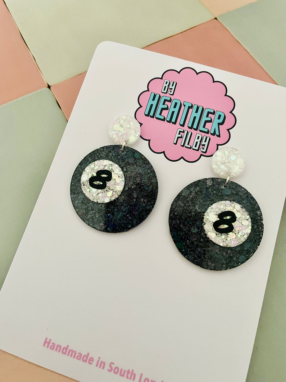 Thumbnail: Magic 8 Ball Resin Earrings