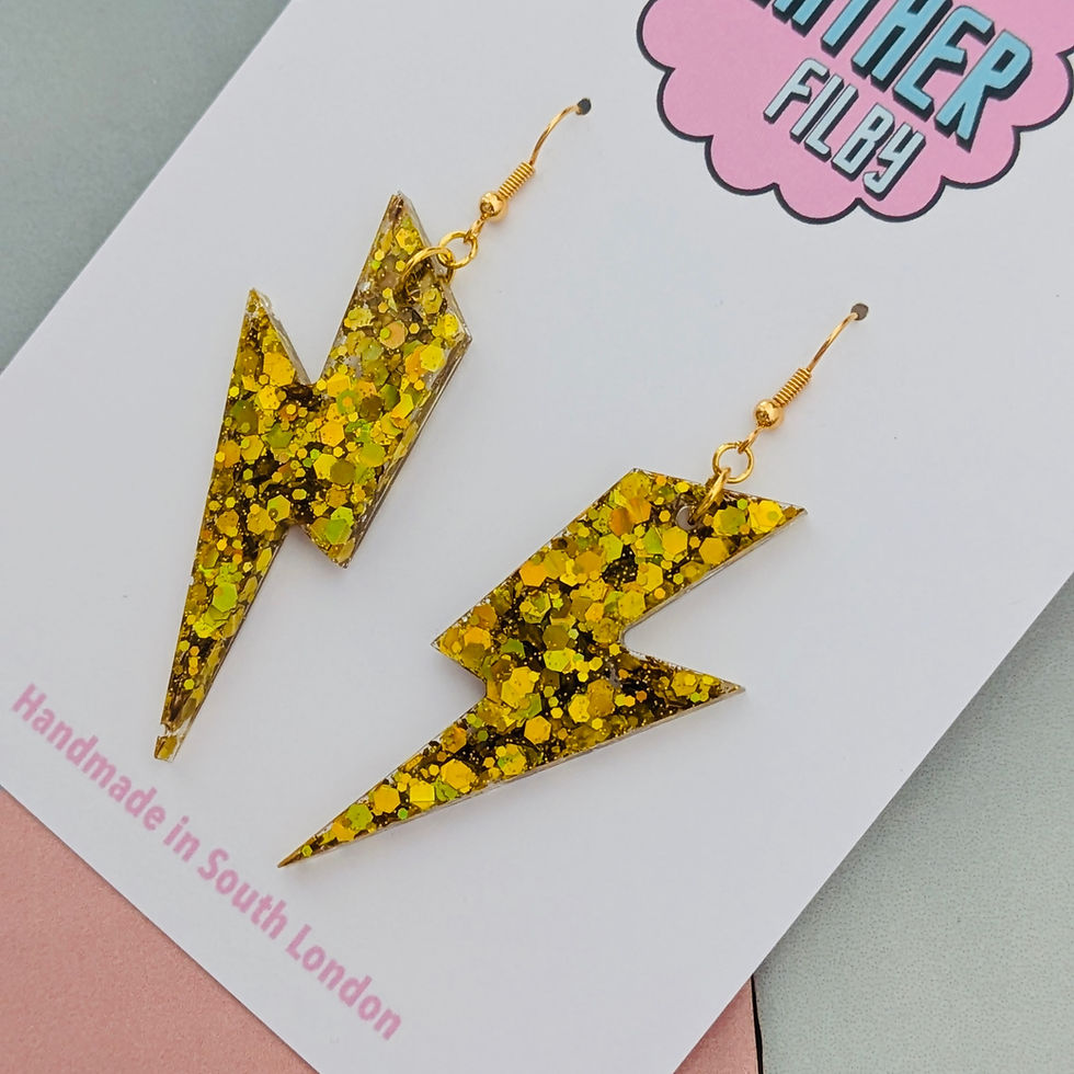 Large Gold Lightning Bolts