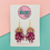 Thumbnail: Orange and Hot Pink Glitter Jellyfish Earrings