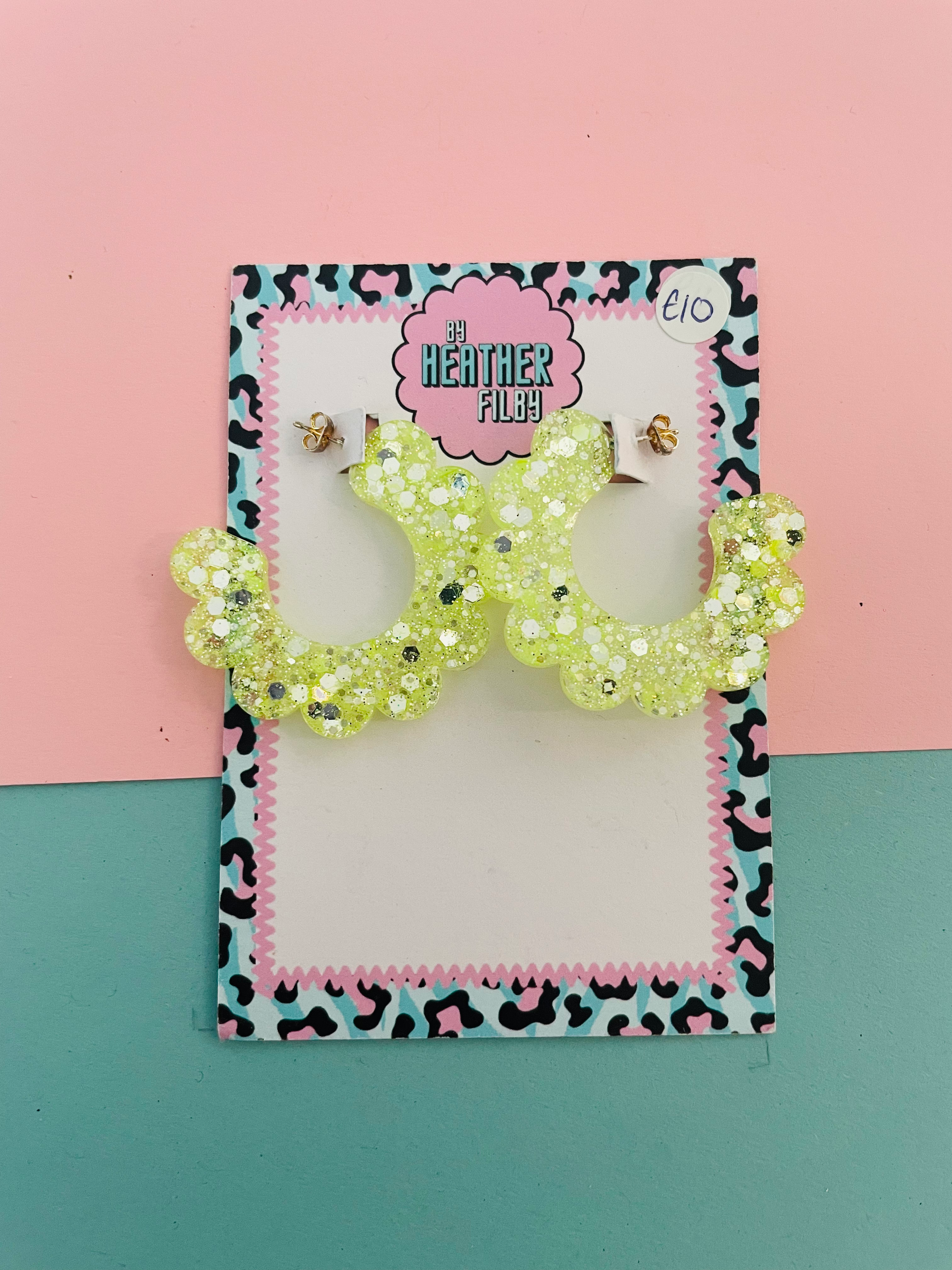 Yellow Hoop Earrings