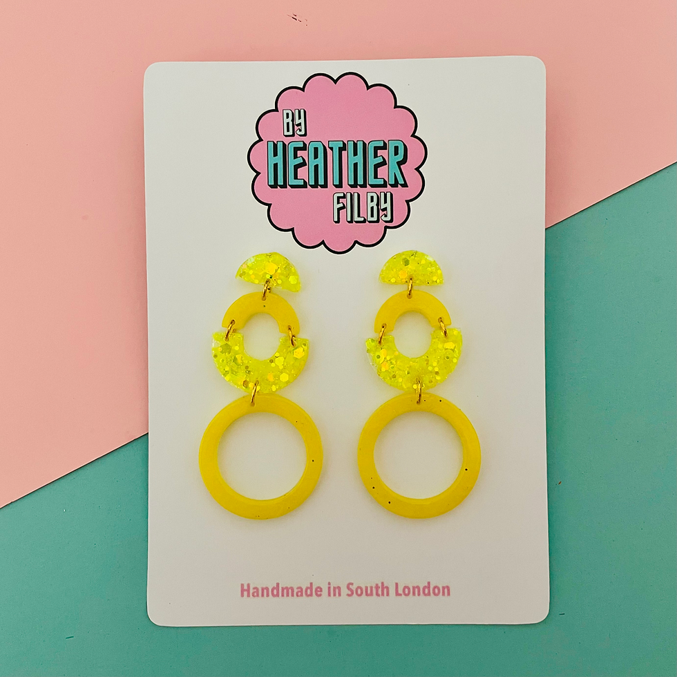 Link Geometric Glitter Earrings