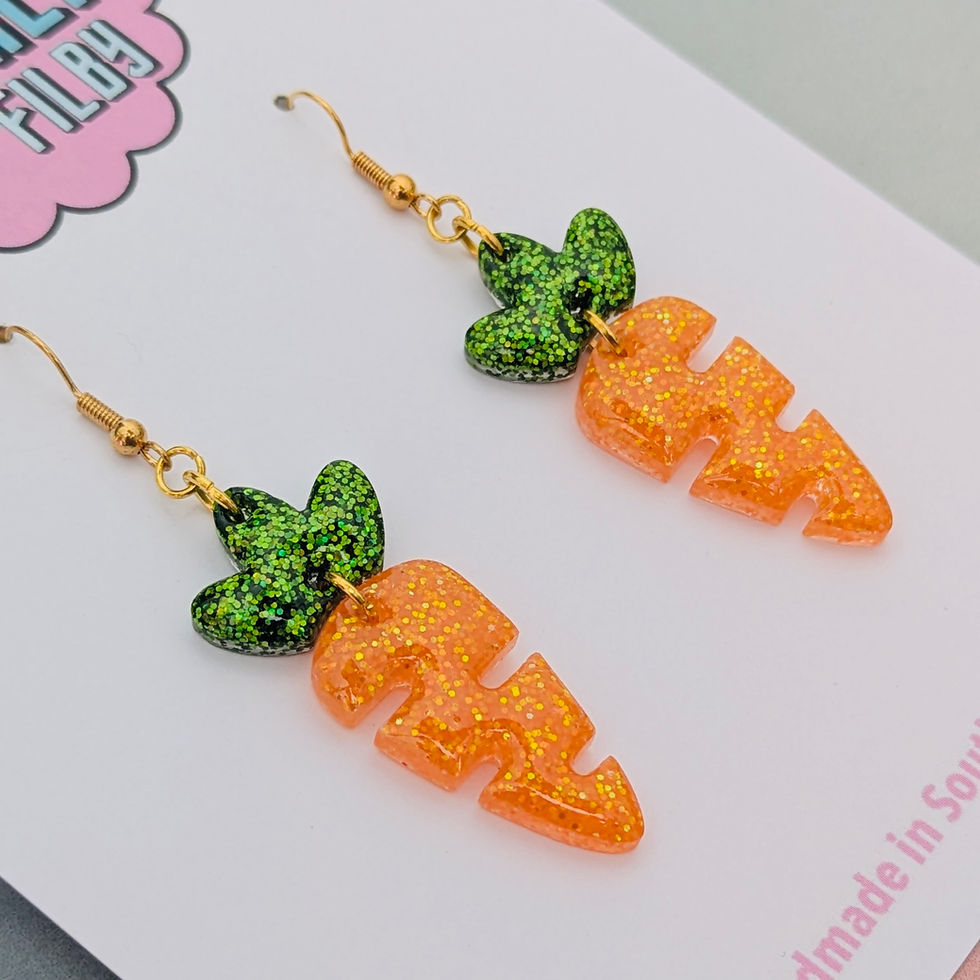 Thumbnail: Carrot glitter earrings