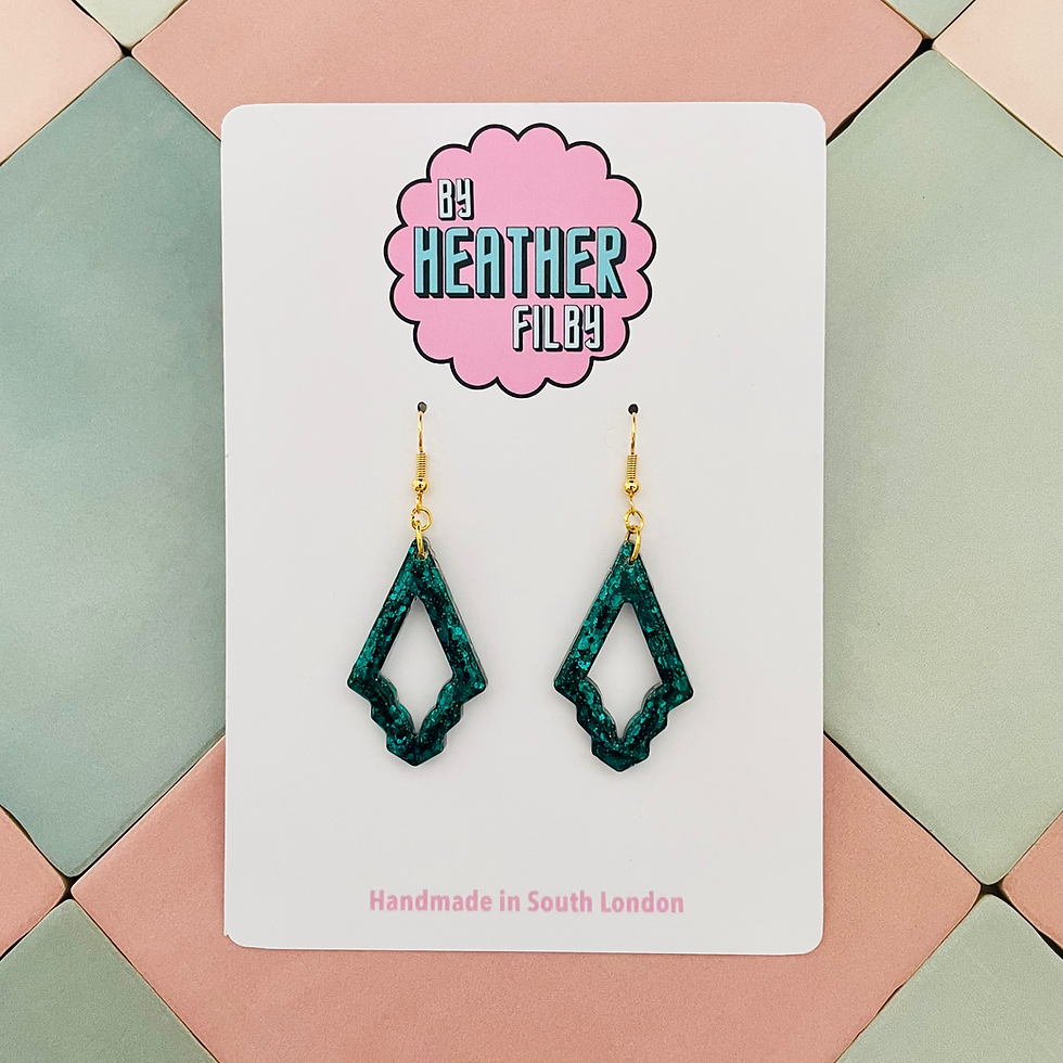 Sparkly diamond glitter earrings