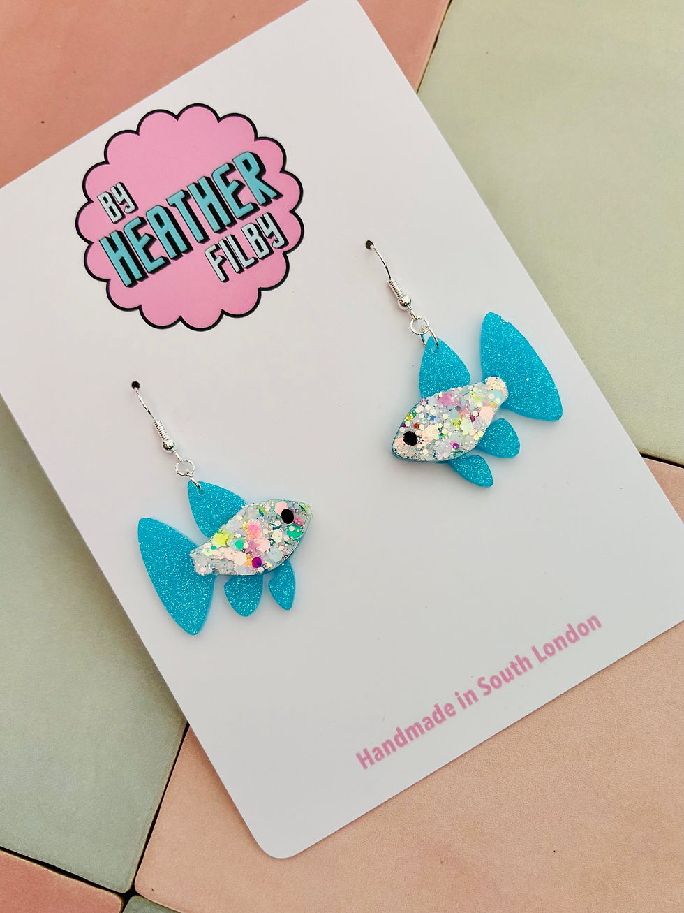 Thumbnail: 🐟 Sparkly Guppy Fish Earrings