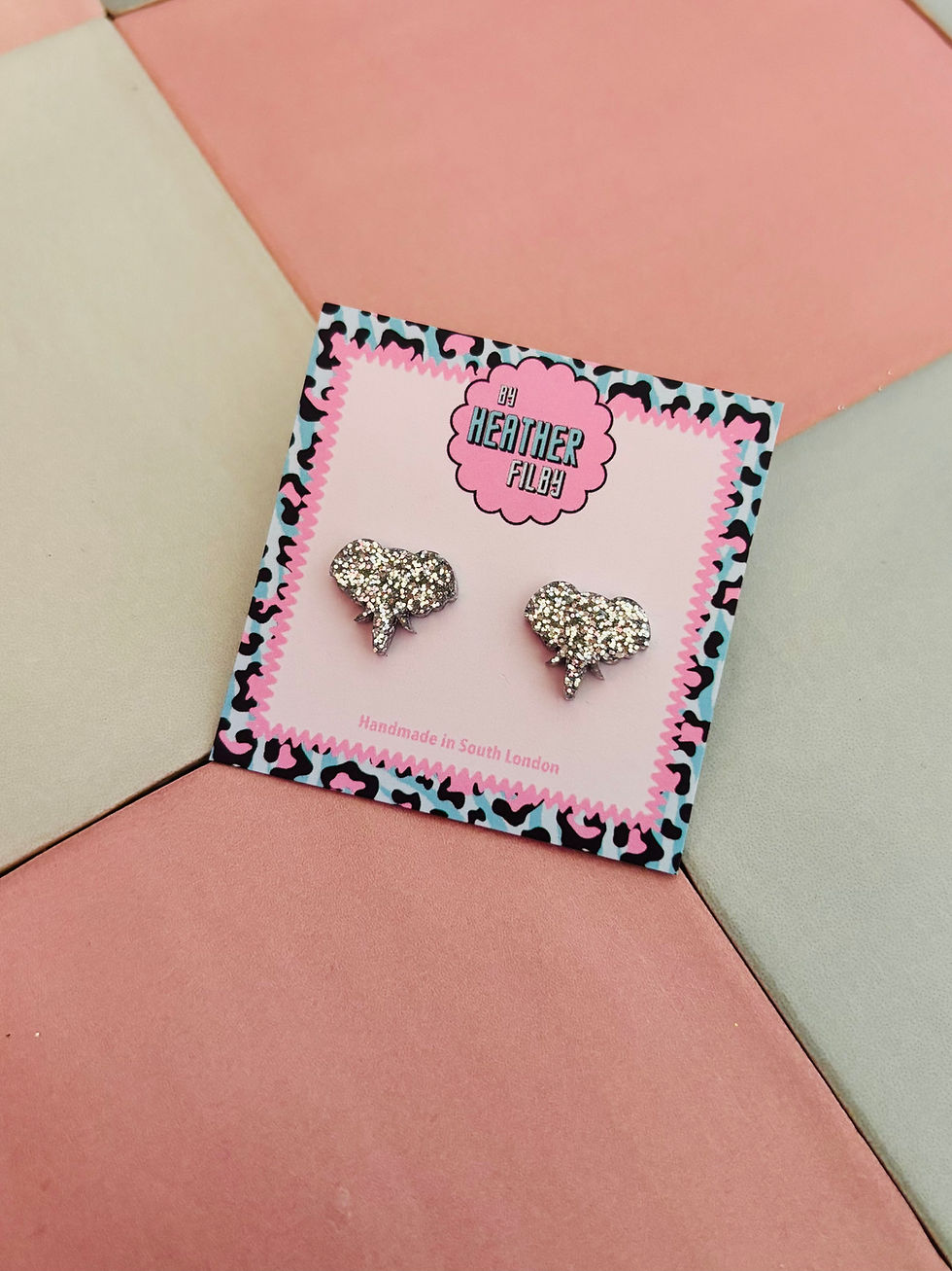 Thumbnail: 🐘 Elephant Glitter Resin Studs