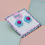 Thumbnail: Blue and pink flower glitter studs