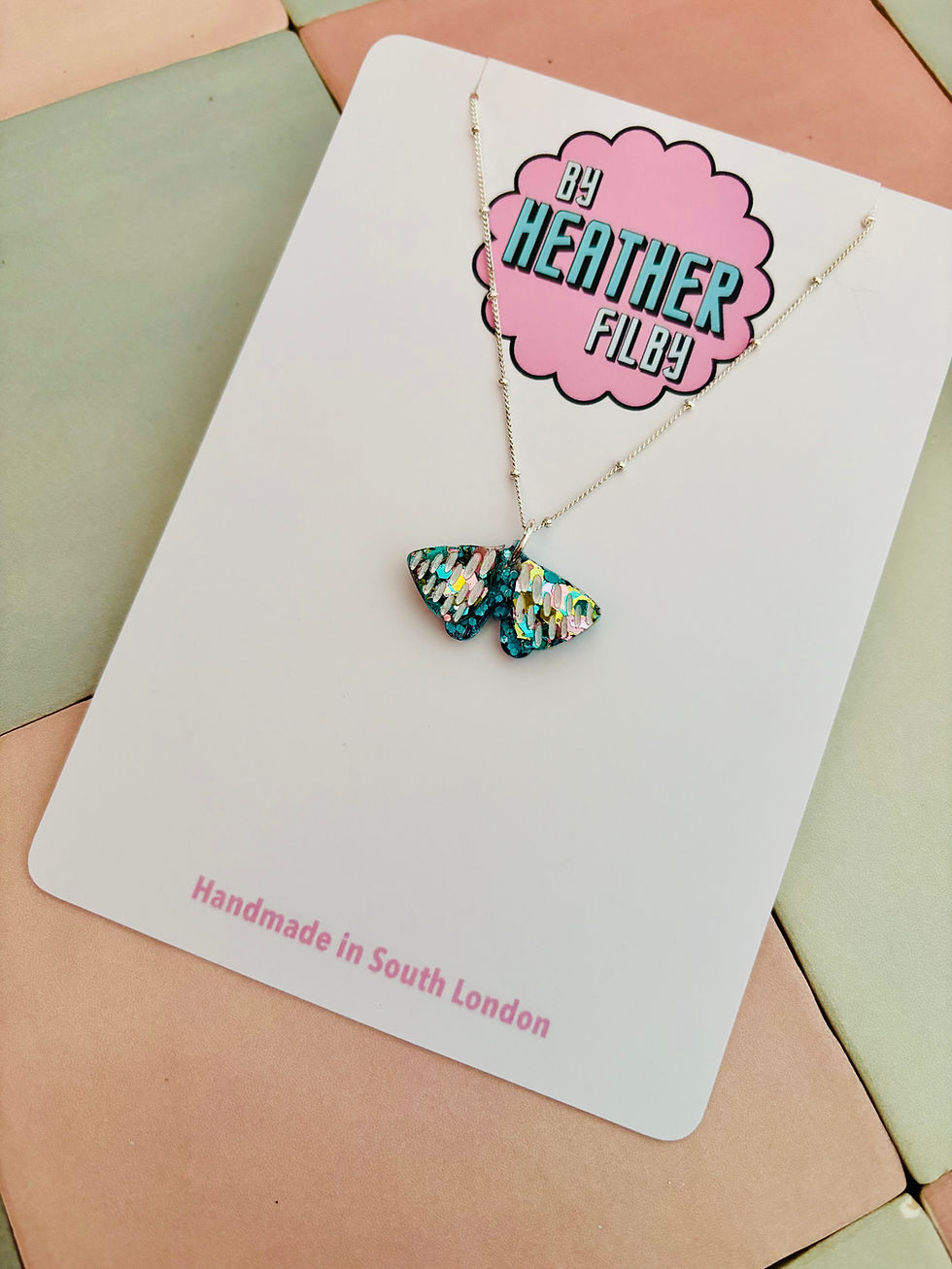 Thumbnail: 🪽 Moth Glitter Charm Necklace