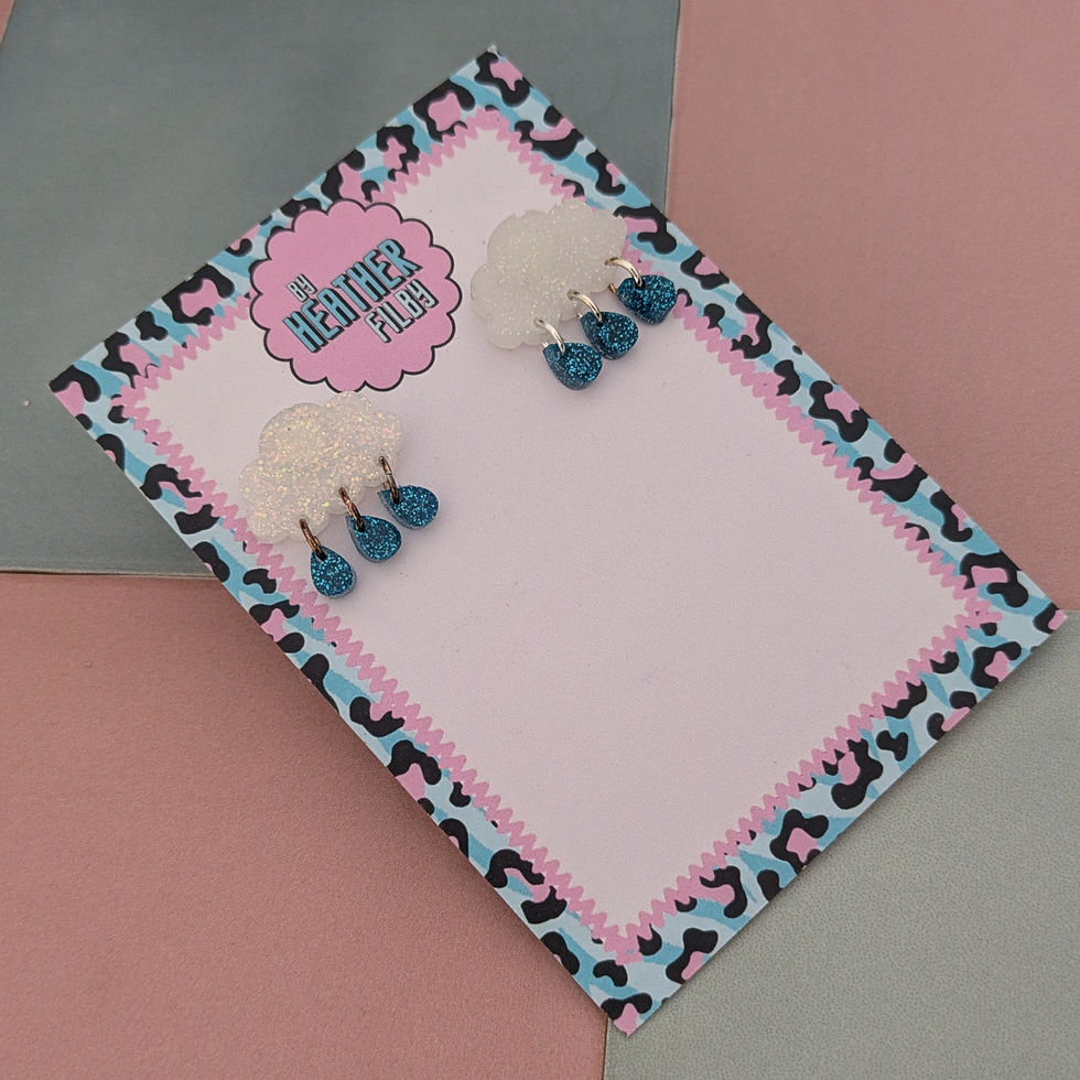 Thumbnail: Rain Cloud Glitter Resin Earrings